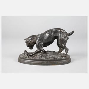 Henri Trodoux, Hund beim Mäusefang