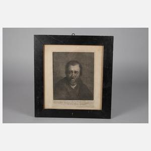 Prof. Johann Friedrich Bause, Portrait nach Rembrandt