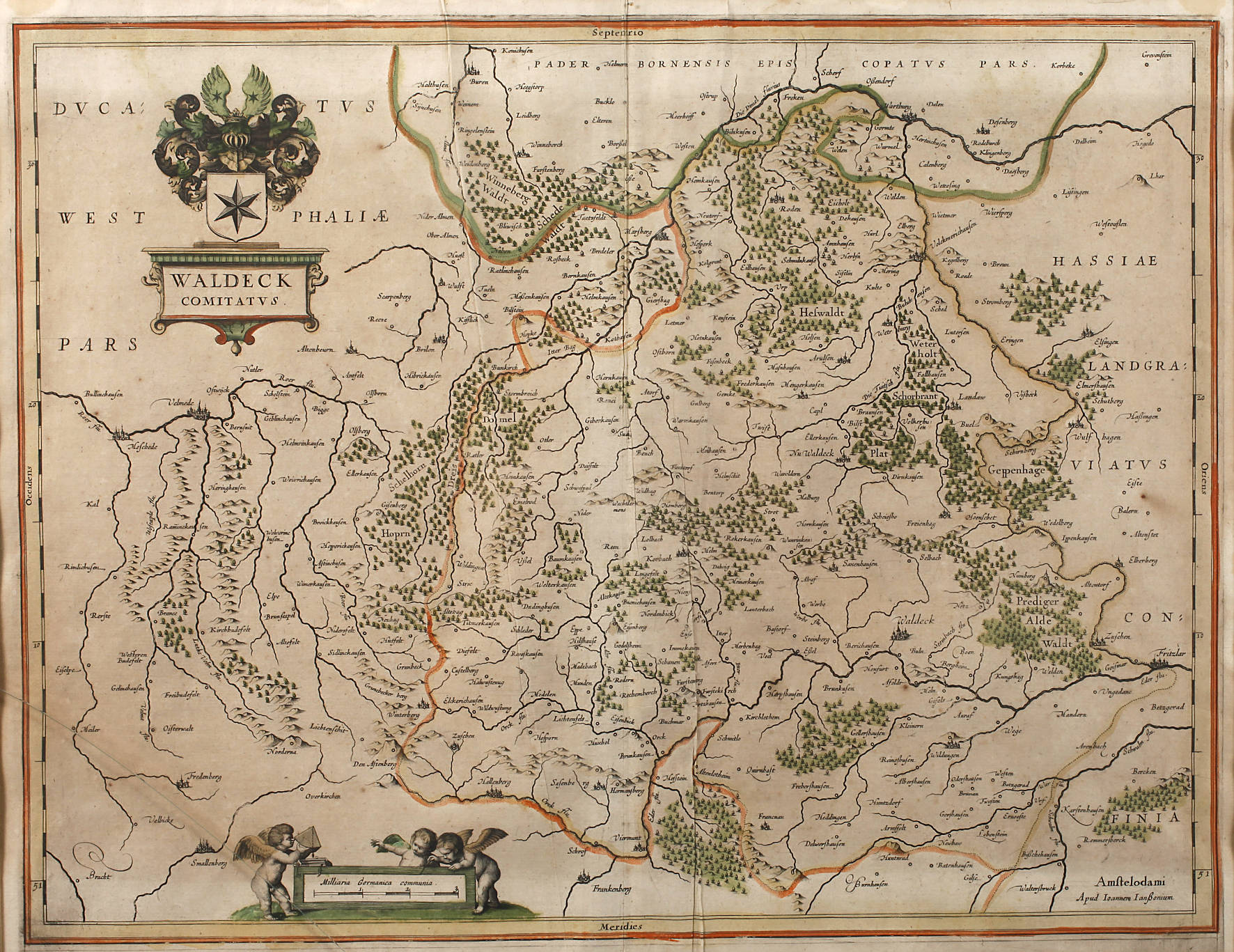 Johannes Janssonius, Karte Waldeck