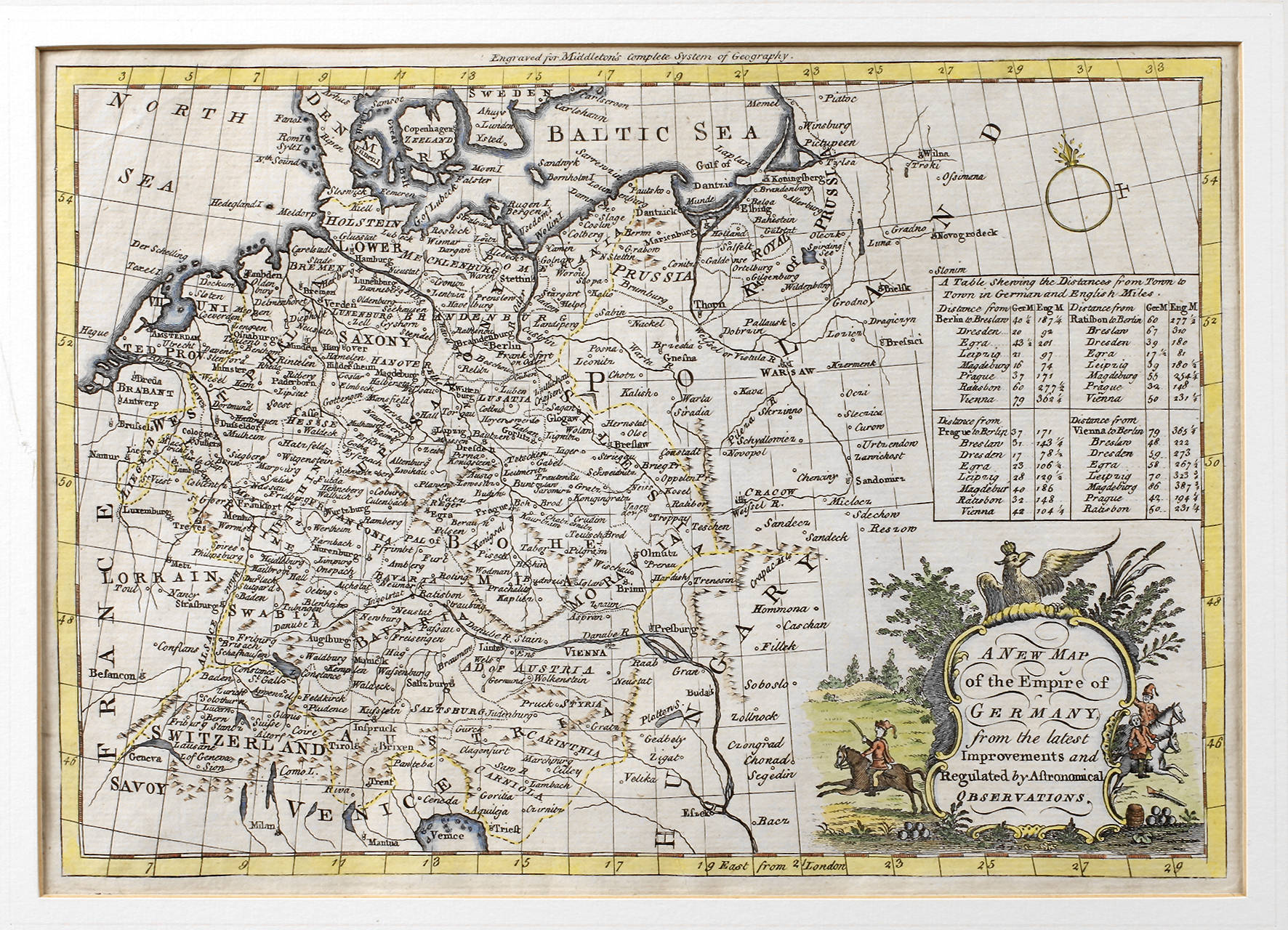 Karte Deutschland um 1750