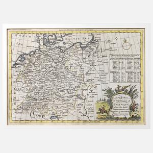 Karte Deutschland um 1750