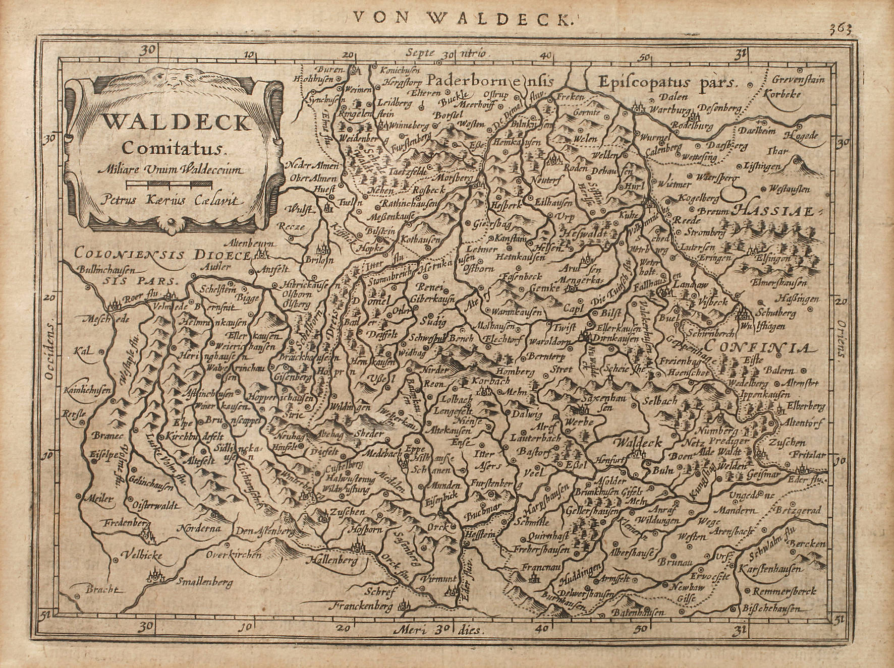 Petrus Kaertius, Karte Waldeck