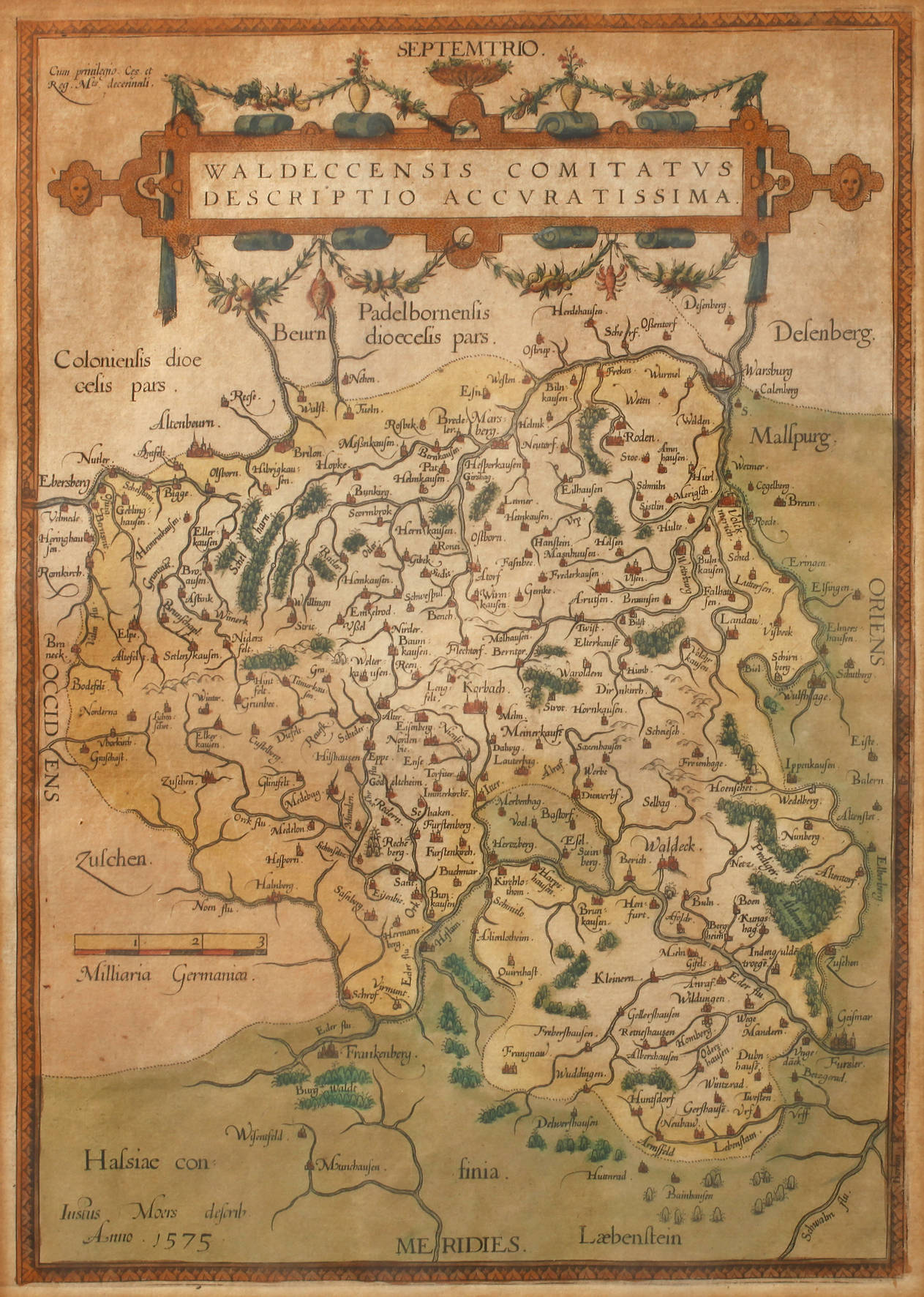 Justus Moers, Karte Waldeck