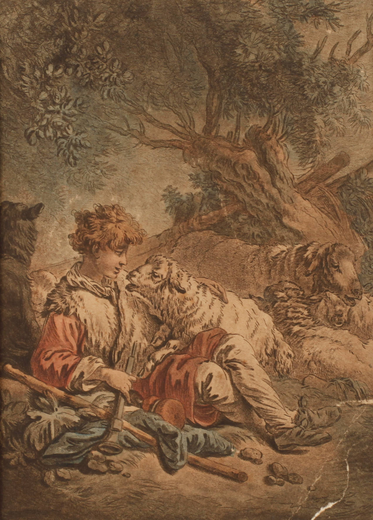 Gilles Demarteau der Jüngere, attr., Pastorale Szene