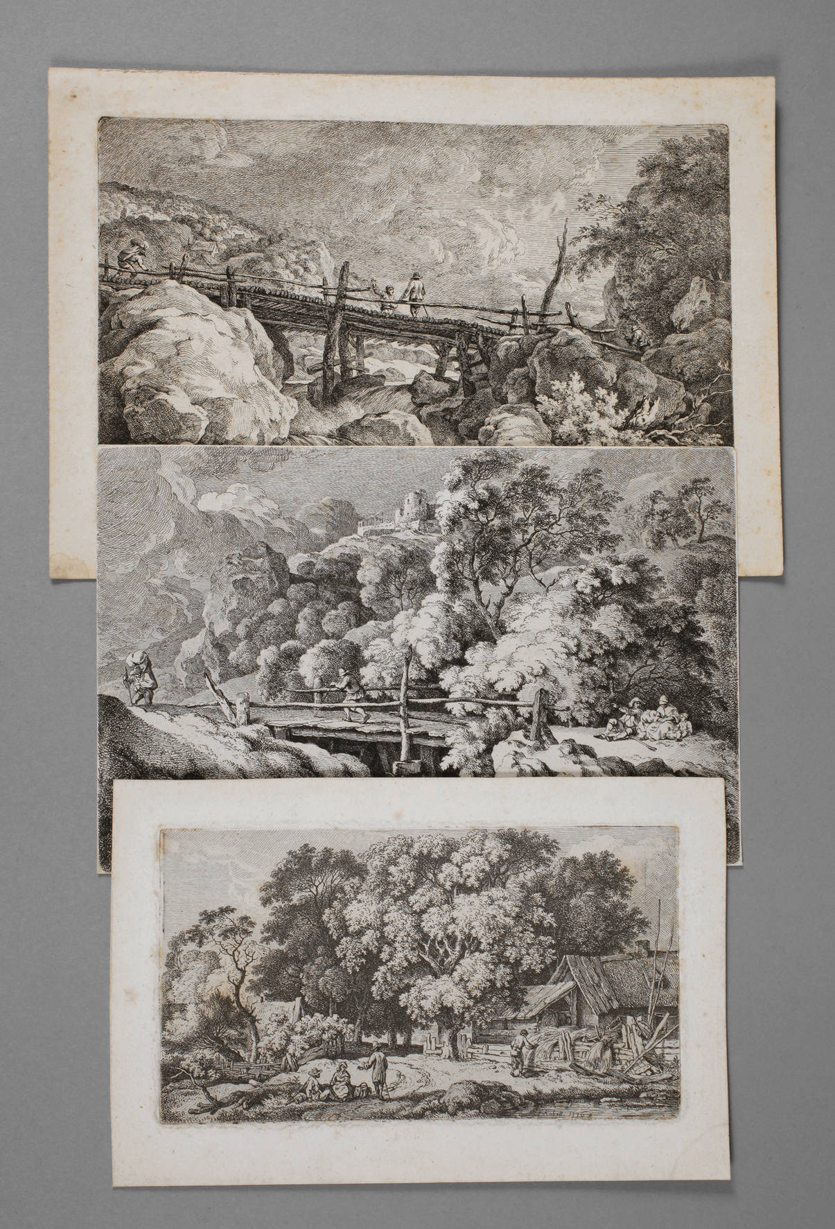 Prof. Ferdinand von Kobell, Konvolut Landschaftsradierungen