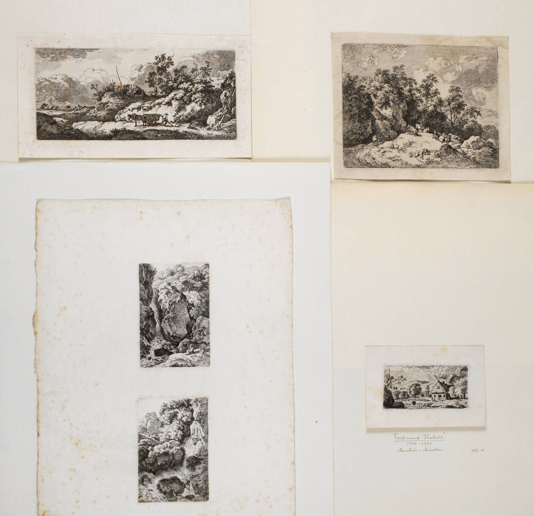 Prof. Ferdinand von Kobell, Konvolut Radierungen