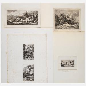 Prof. Ferdinand von Kobell, Konvolut Radierungen