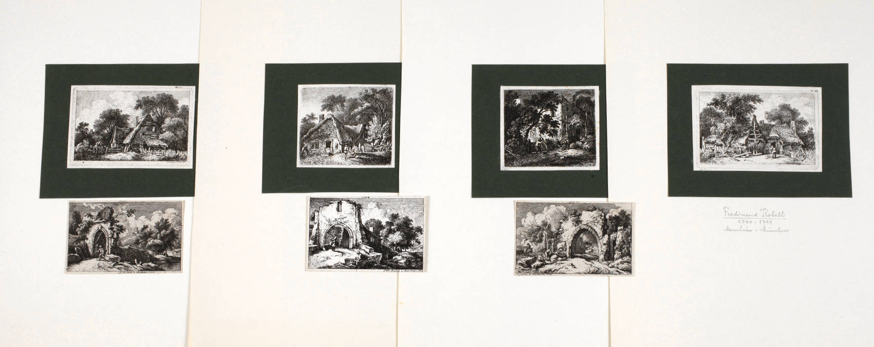 Prof. Ferdinand von Kobell, Konvolut Radierungen