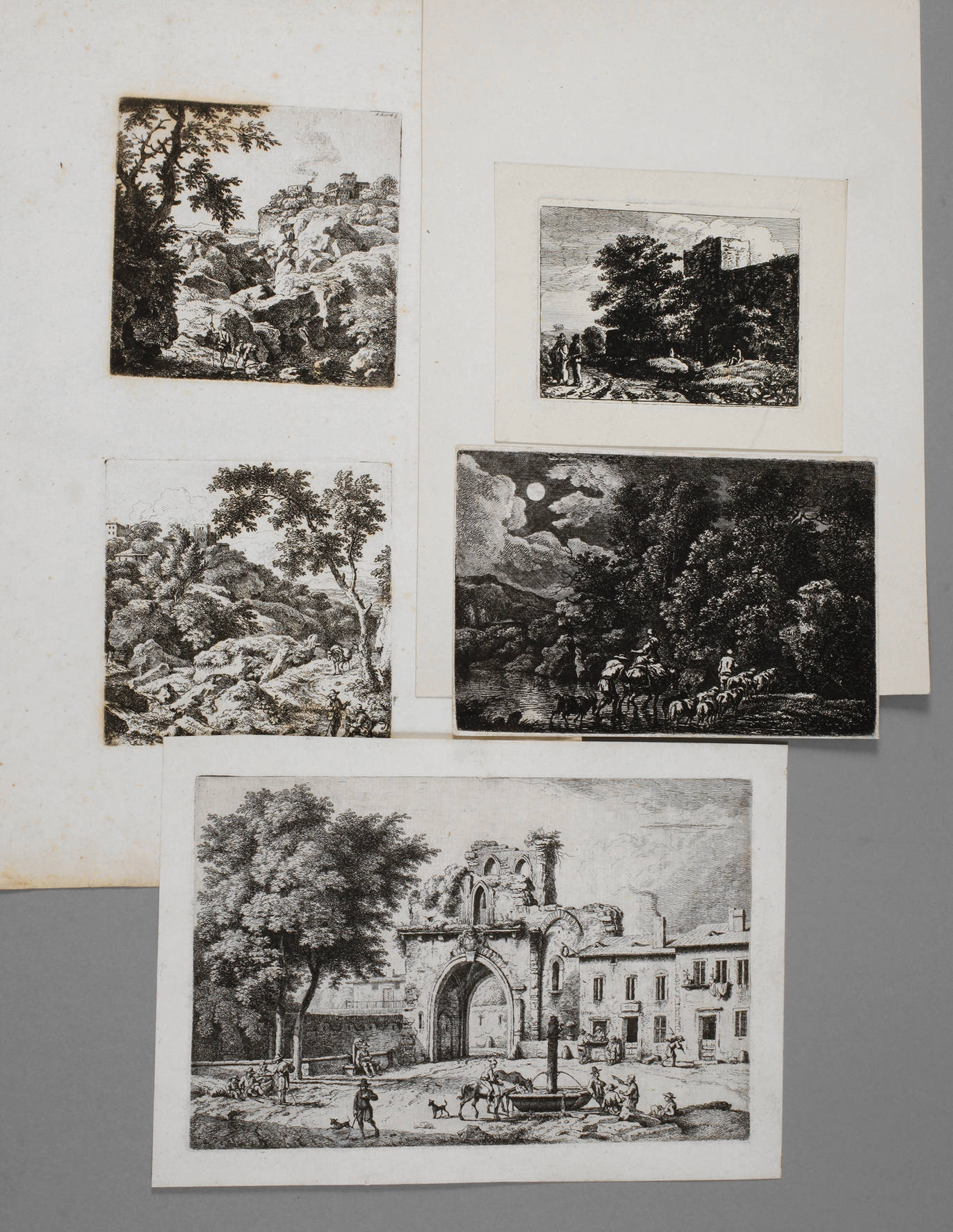 Prof. Ferdinand von Kobell, Konvolut Radierungen