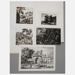 Prof. Ferdinand von Kobell, Konvolut Radierungen