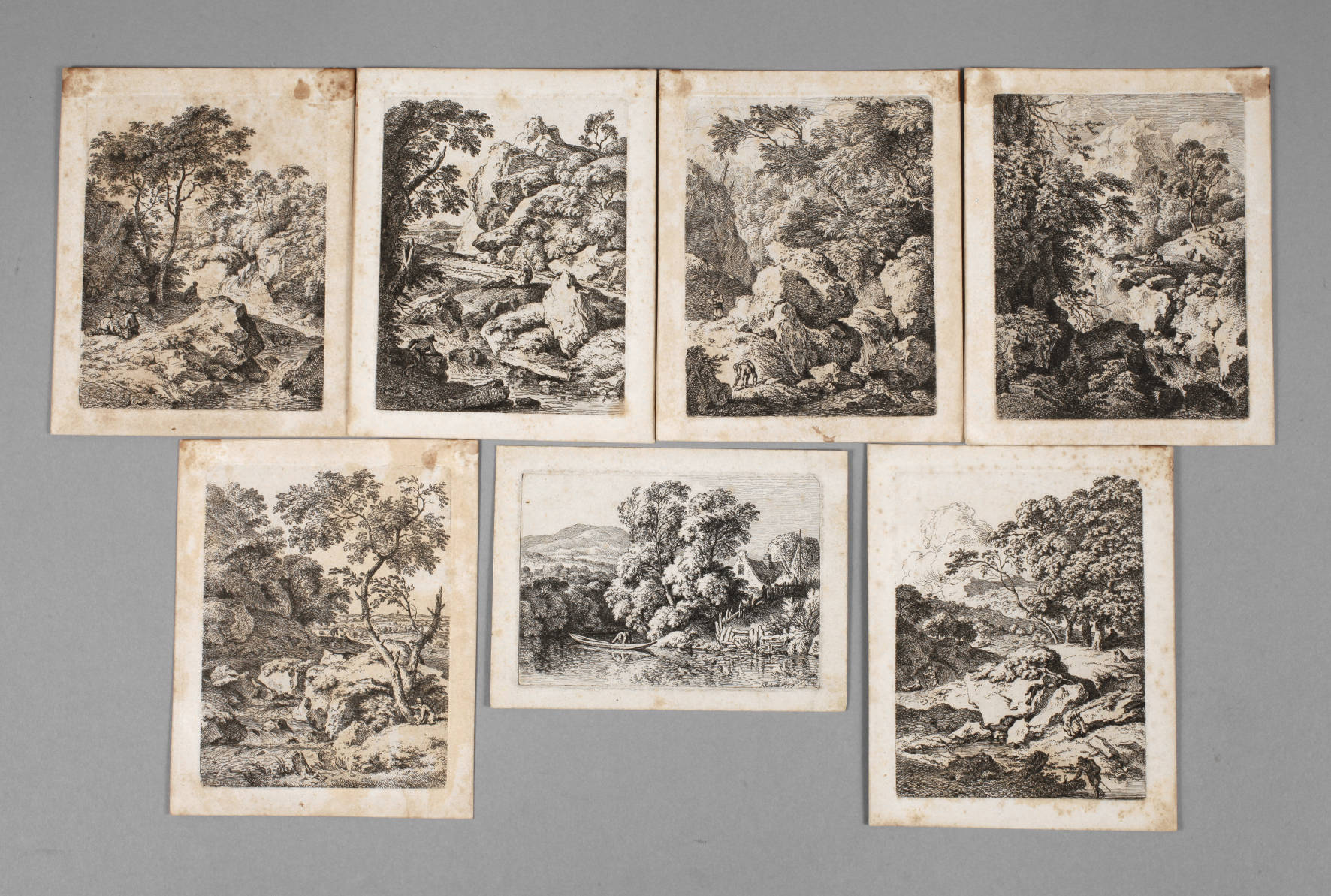 Prof. Ferdinand von Kobell, Konvolut Landschaftsradierungen