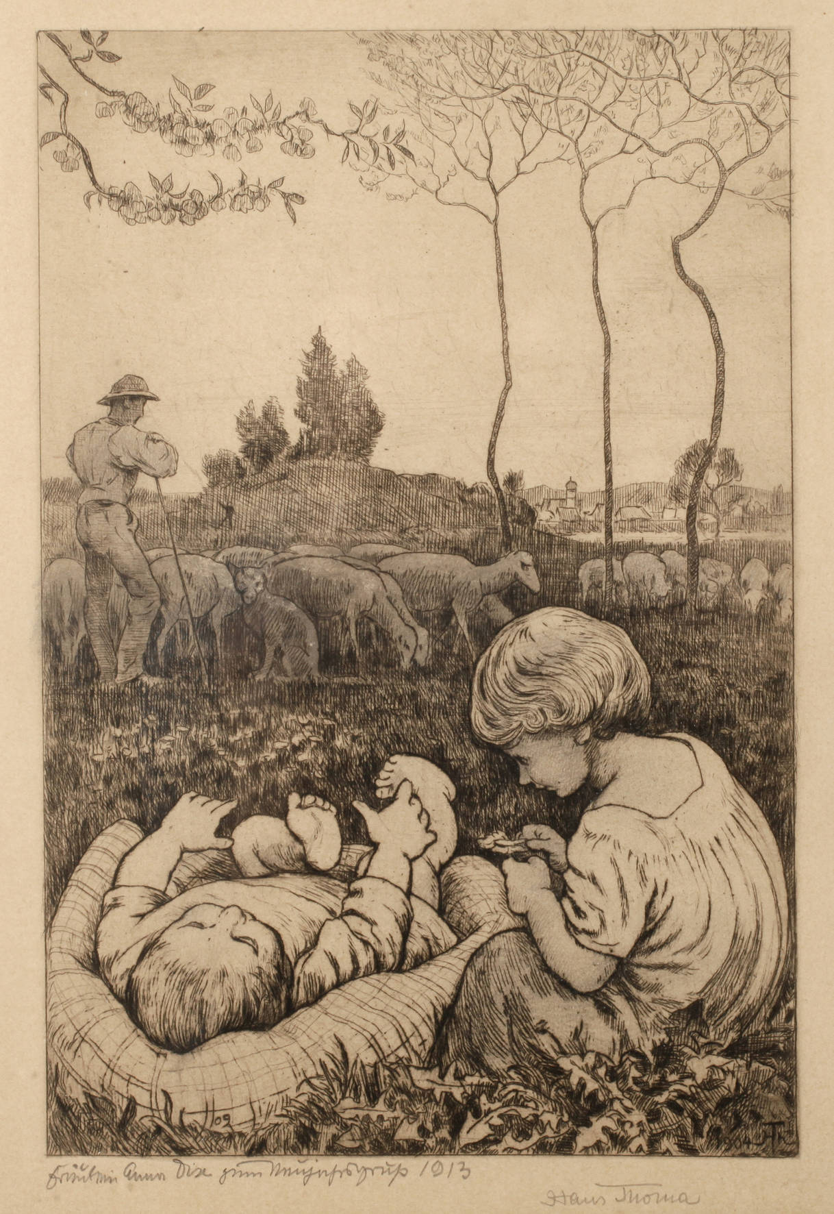 Prof. Hans Thoma, ”Idylle II”