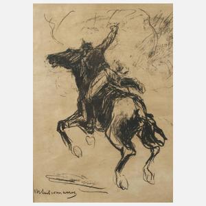 Prof. Max Liebermann, ”Soldat auf galoppierendem Pferd”