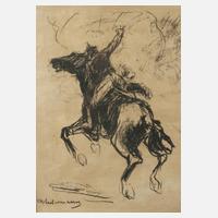 Prof. Max Liebermann, ”Soldat auf galoppierendem Pferd”111