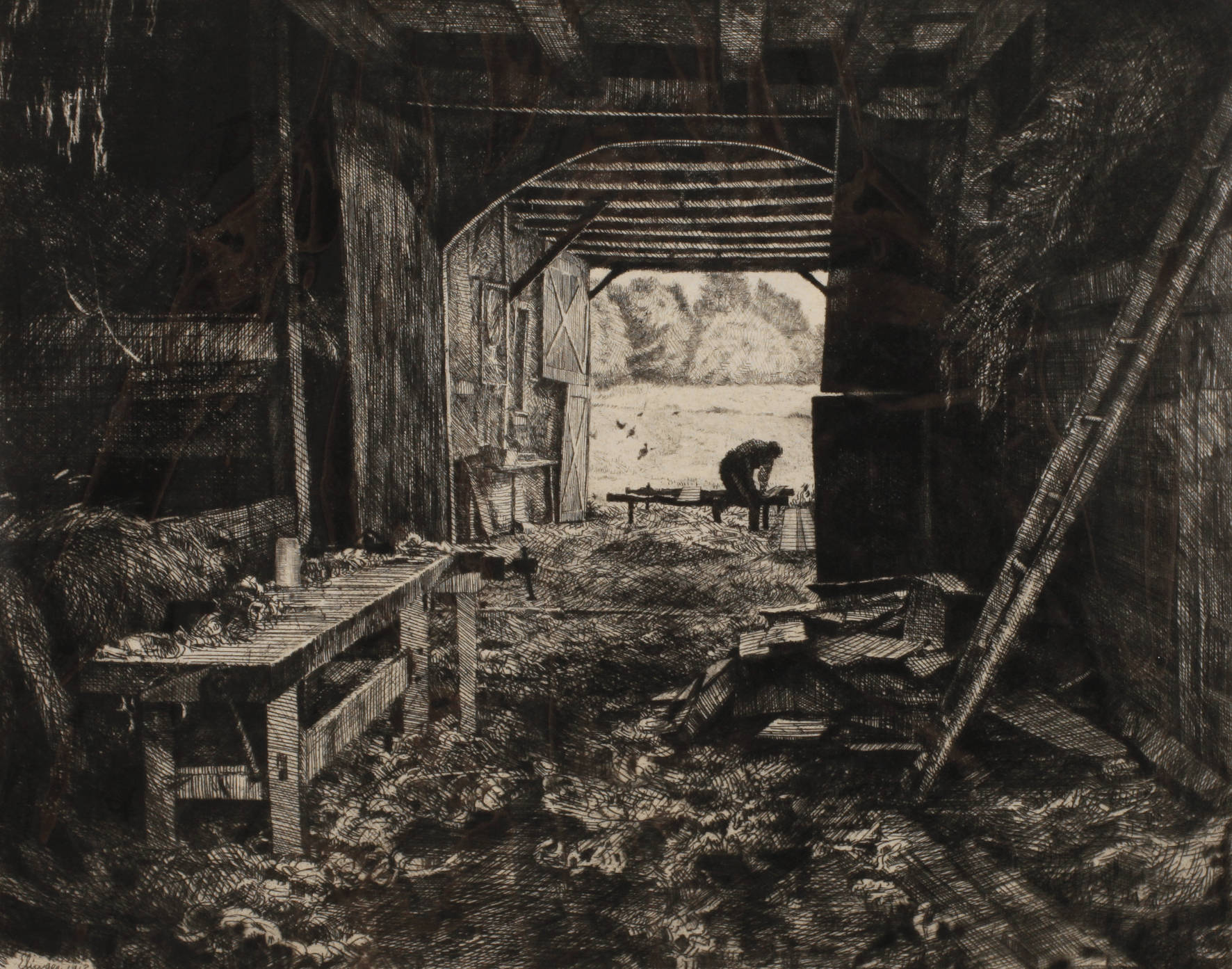 Robert Ehinger, Schreinerwerkstatt