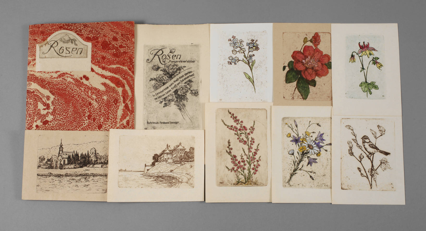 Ferdinand Steiniger, Konvolut Radierungen