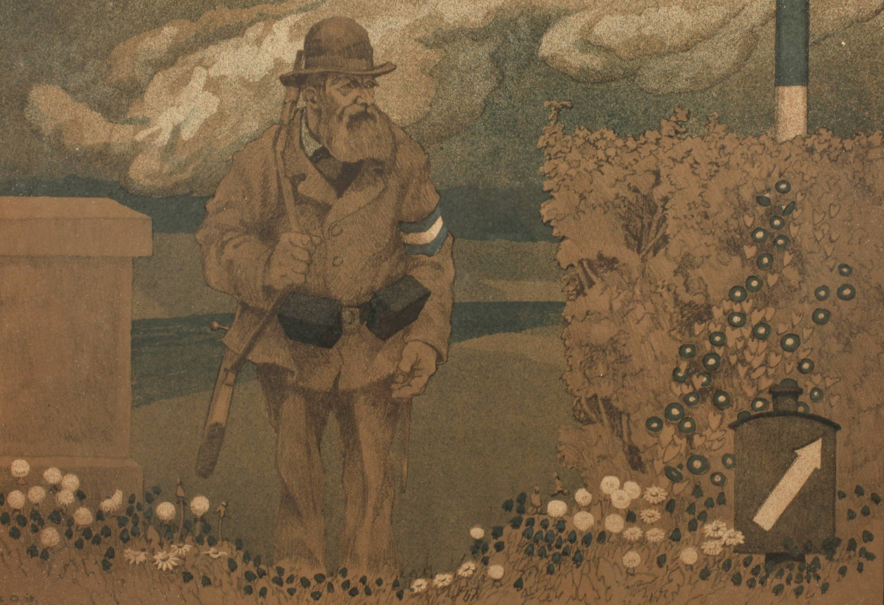 Eugen Osswald, ”Bahn ... Brückenwachen 1914”