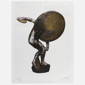 Wolf Vostell, ”Der Diskobol von Myron”