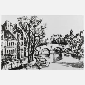 Prof. Hops, Tom, Stadtlandschaft mit Brücke