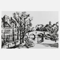 Prof. Hops, Tom, Stadtlandschaft mit Brücke111