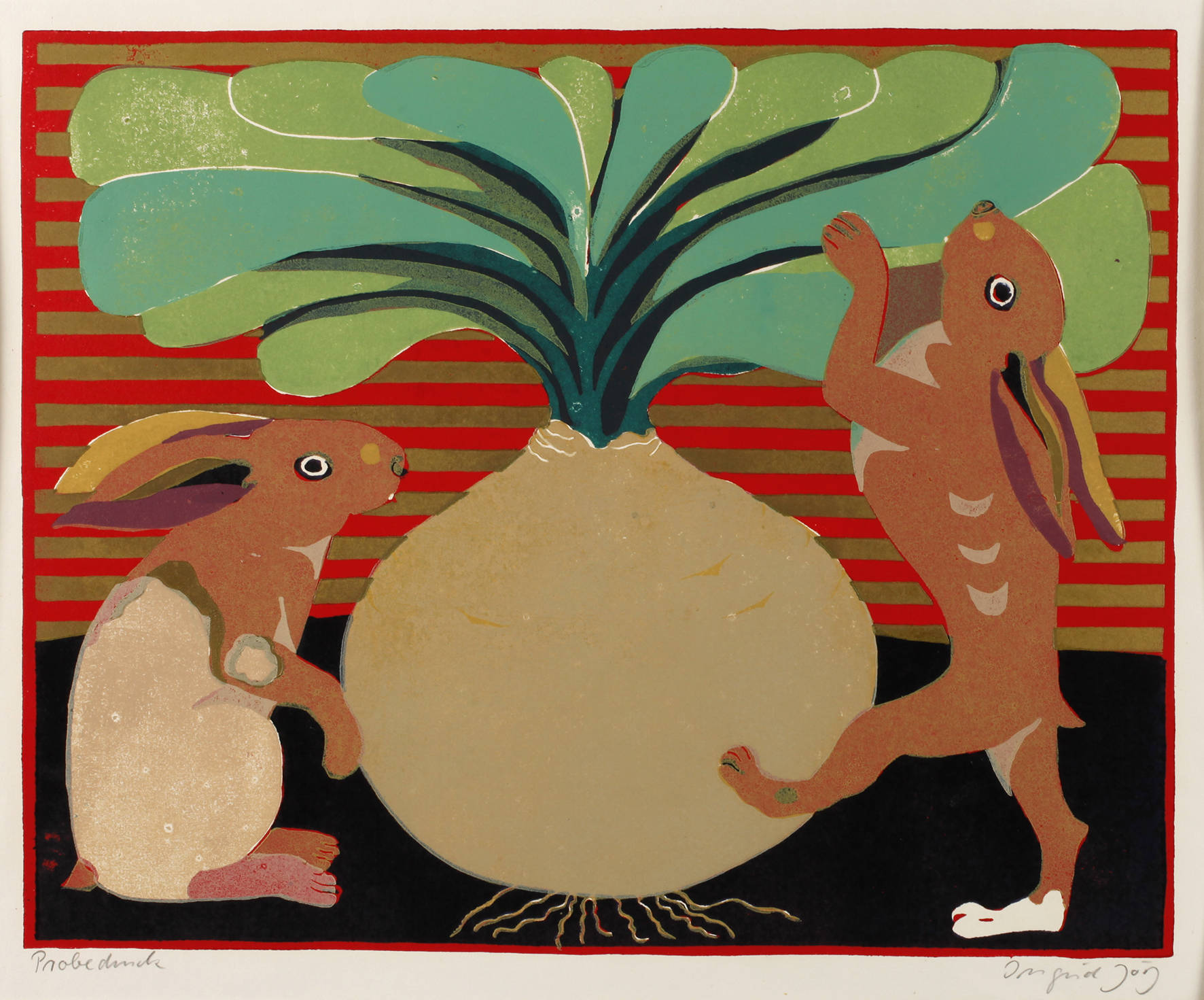 Ingrid Jörg, Hasen mit Rübe