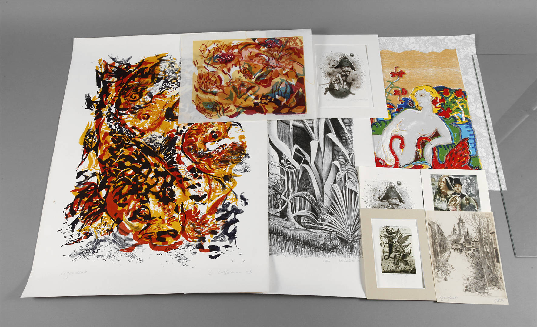 Konvolut dekorative Grafik