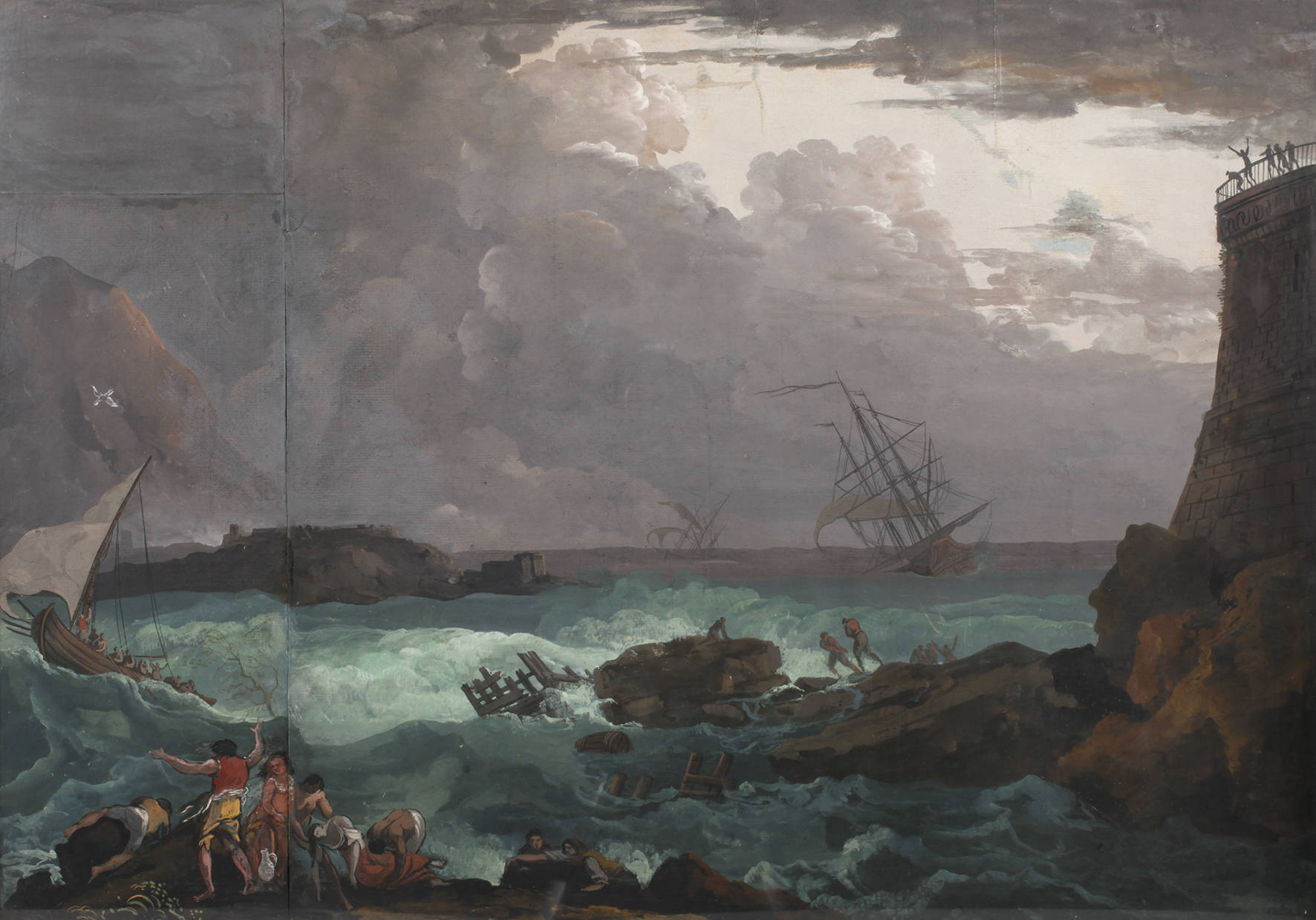 Schiffbruch an der Küste