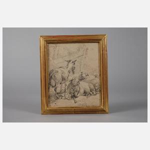 Johann Heinrich Fischbach,attr., Tierstudie nach Roos