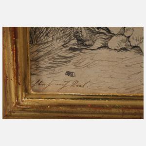 Johann Heinrich Fischbach,attr., Tierstudie nach Roos