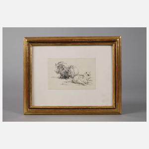 Johann Fischbach, attr., Tierstudie