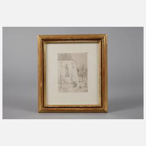 Johann Fischbach, attr., Auf dem Kirchhof