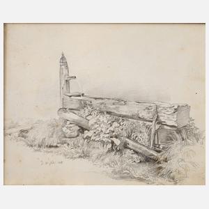Johann Fischbach, attr., Brunnenstudie