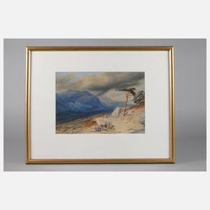 A. W. Smeeton, Ruhender Wanderer im Gebirge