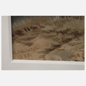 A. W. Smeeton, Ruhender Wanderer im Gebirge