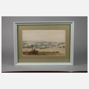 Bayerische Gebirgslandschaft mit Kloster