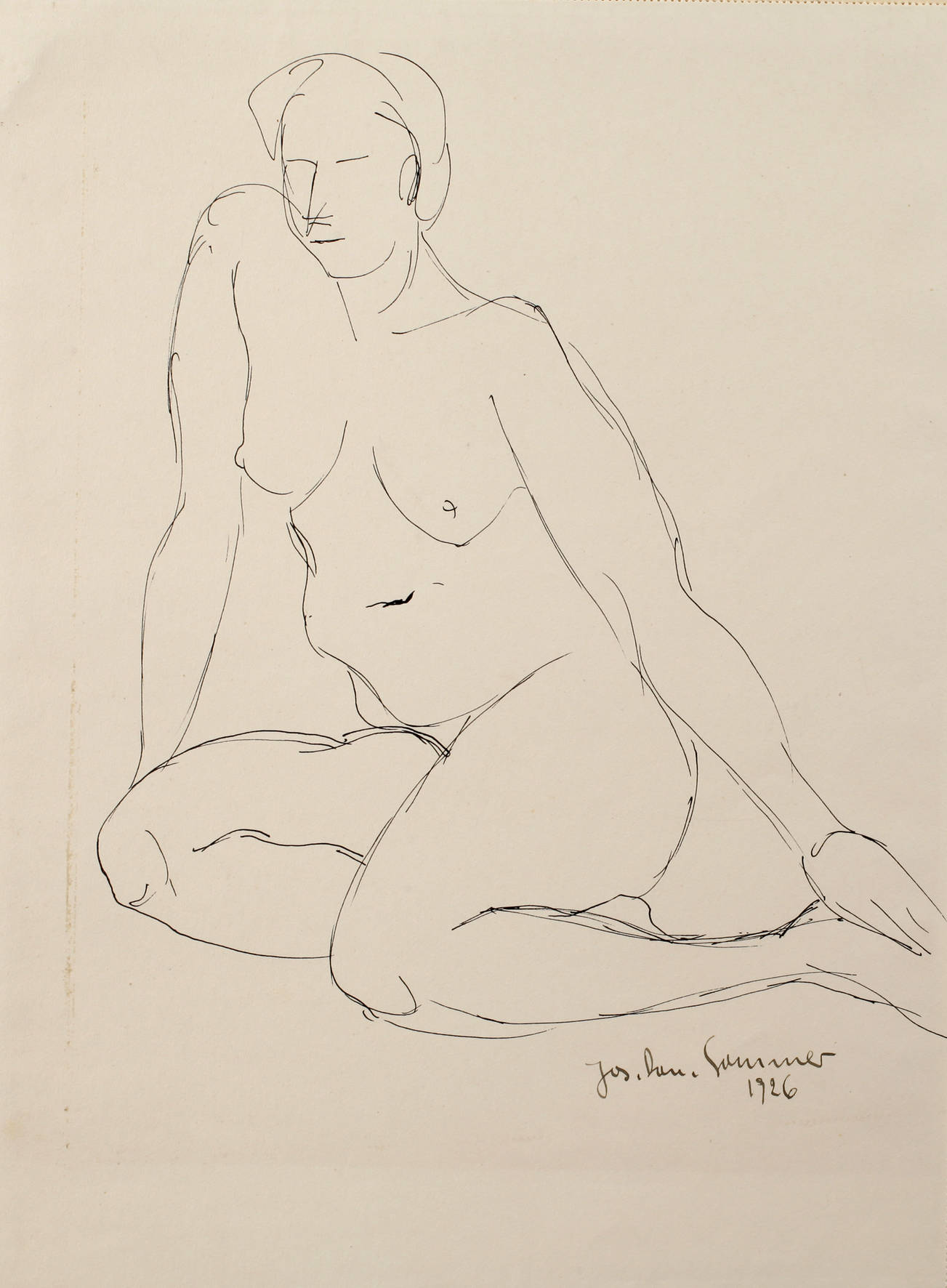 Prof. Josef Daniel Sommer, Frauenakt