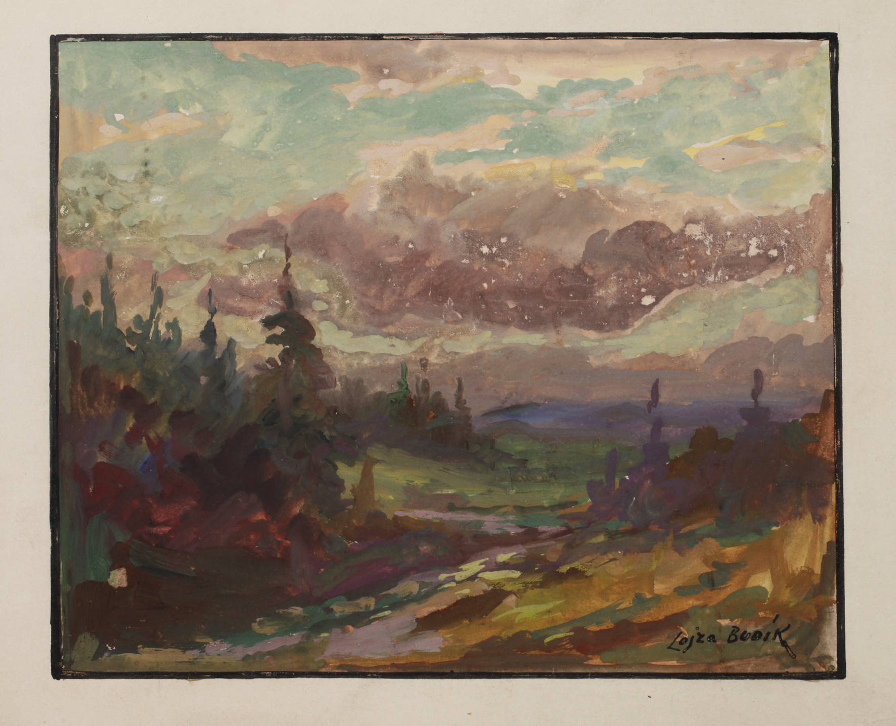 Lojza Budik, Abendlandschaft