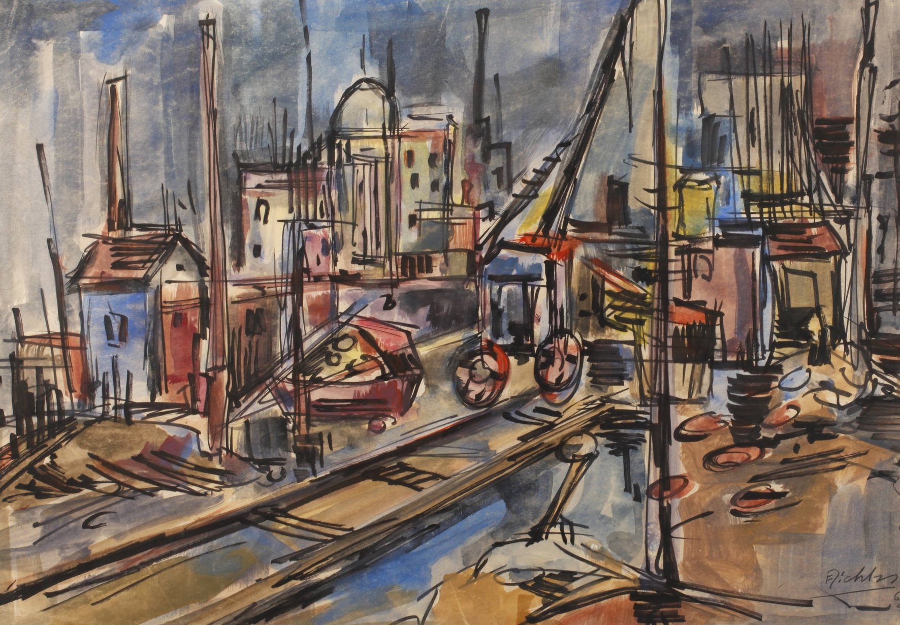 Unbekannter Künstler, Auf der Baustelle