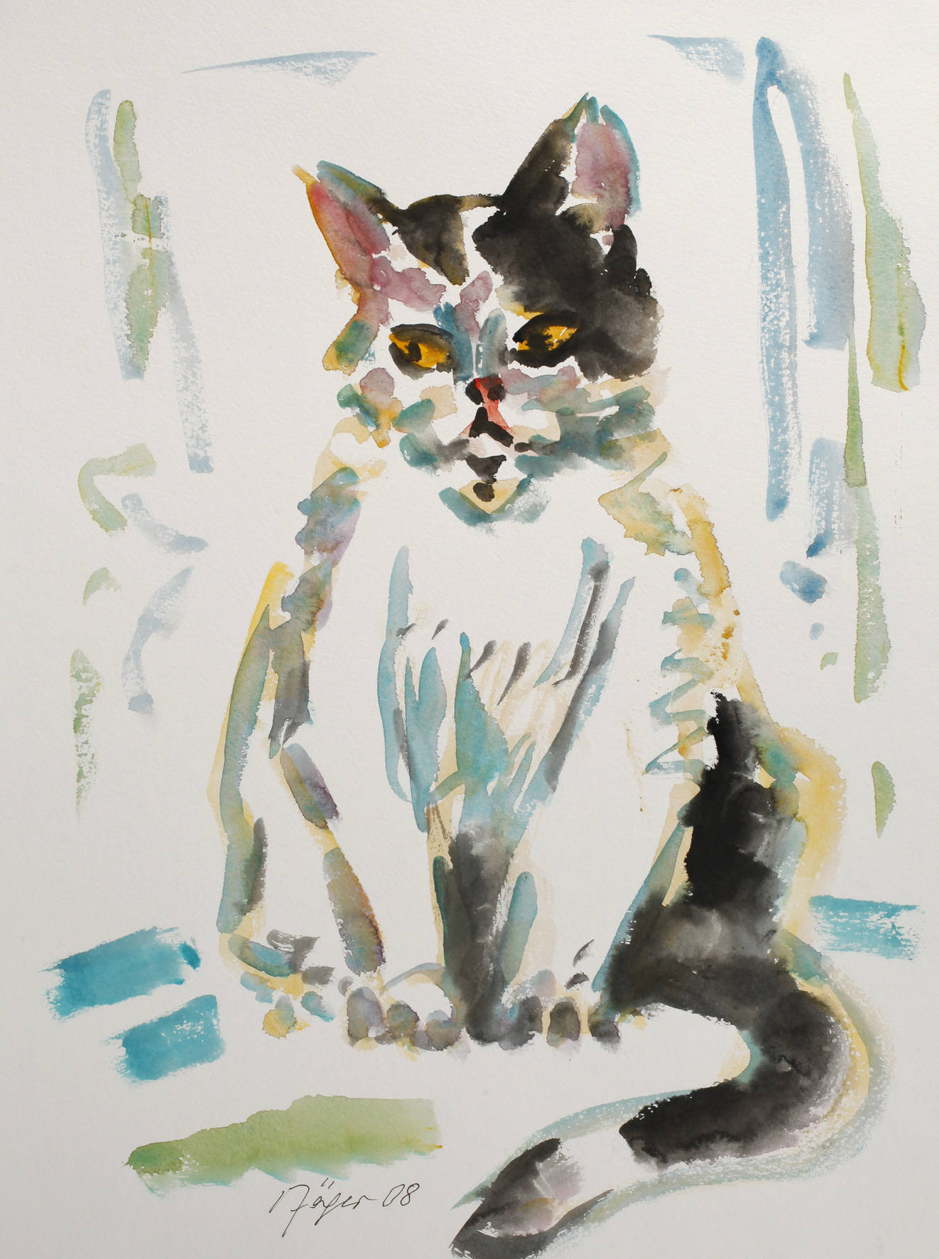 Jäger, Katzendarstellung