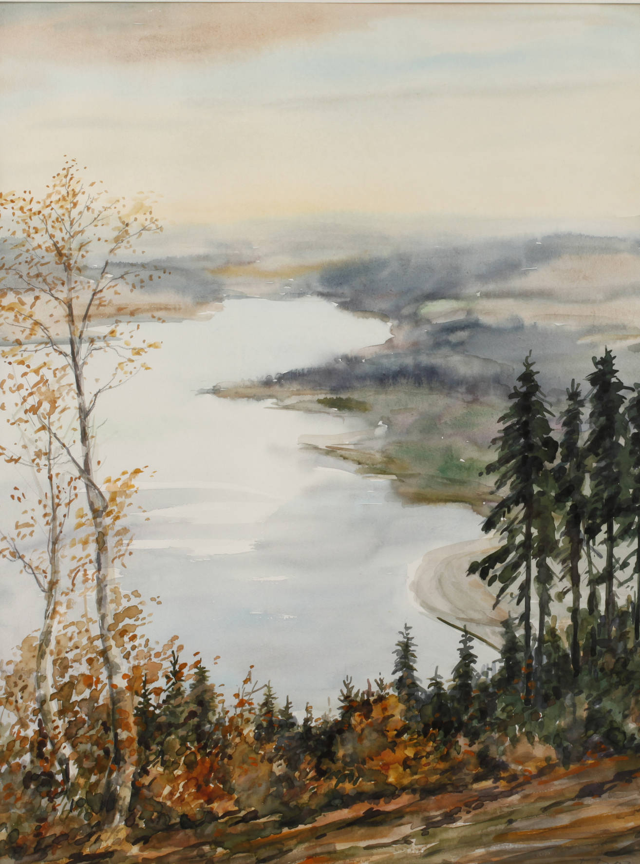 Friedrich Degenkolb, ”Talsperre Pöhl vom Eisenberg gesehen”