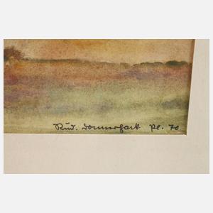 Rudolf Donnerhack, Häuser im Abendlicht