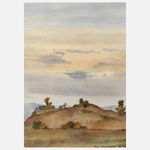 Rudolf Donnerhack, Häuser im Abendlicht