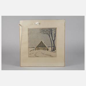 Clemens Mecke-Werda, Verschneite Bauernkate