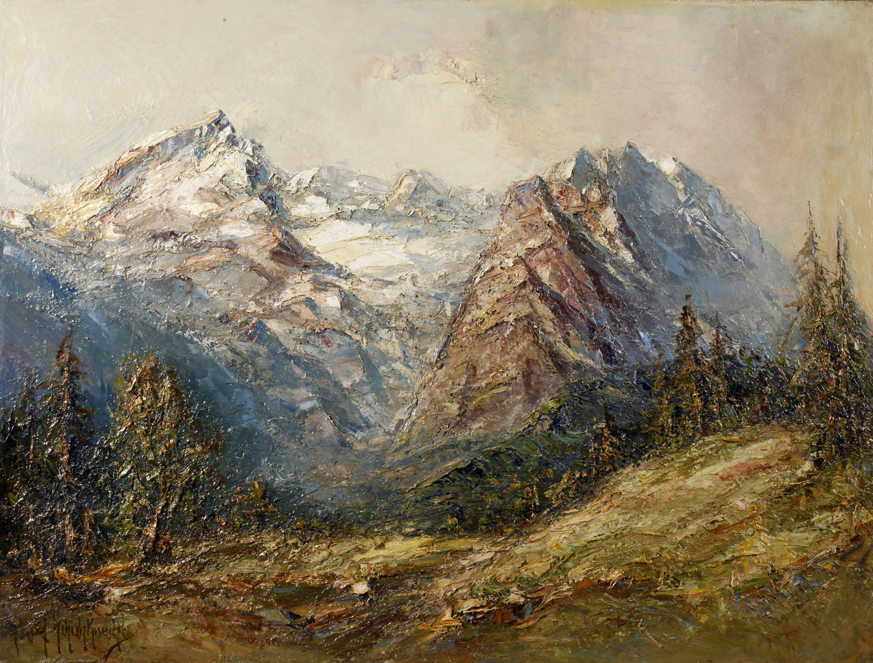 Adolf Schuhknecht, ”Neuschnee – Im Wettersteingebirge”