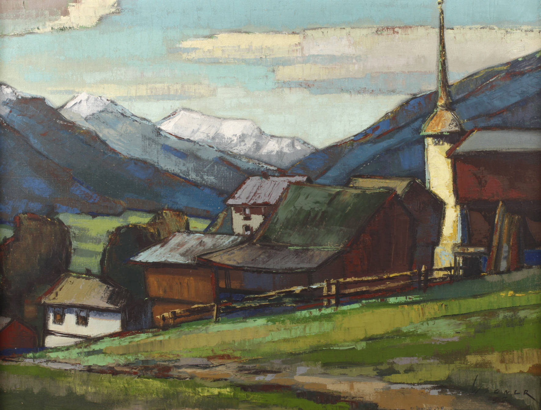 Johannes Wagner, Dorf im Gebirge