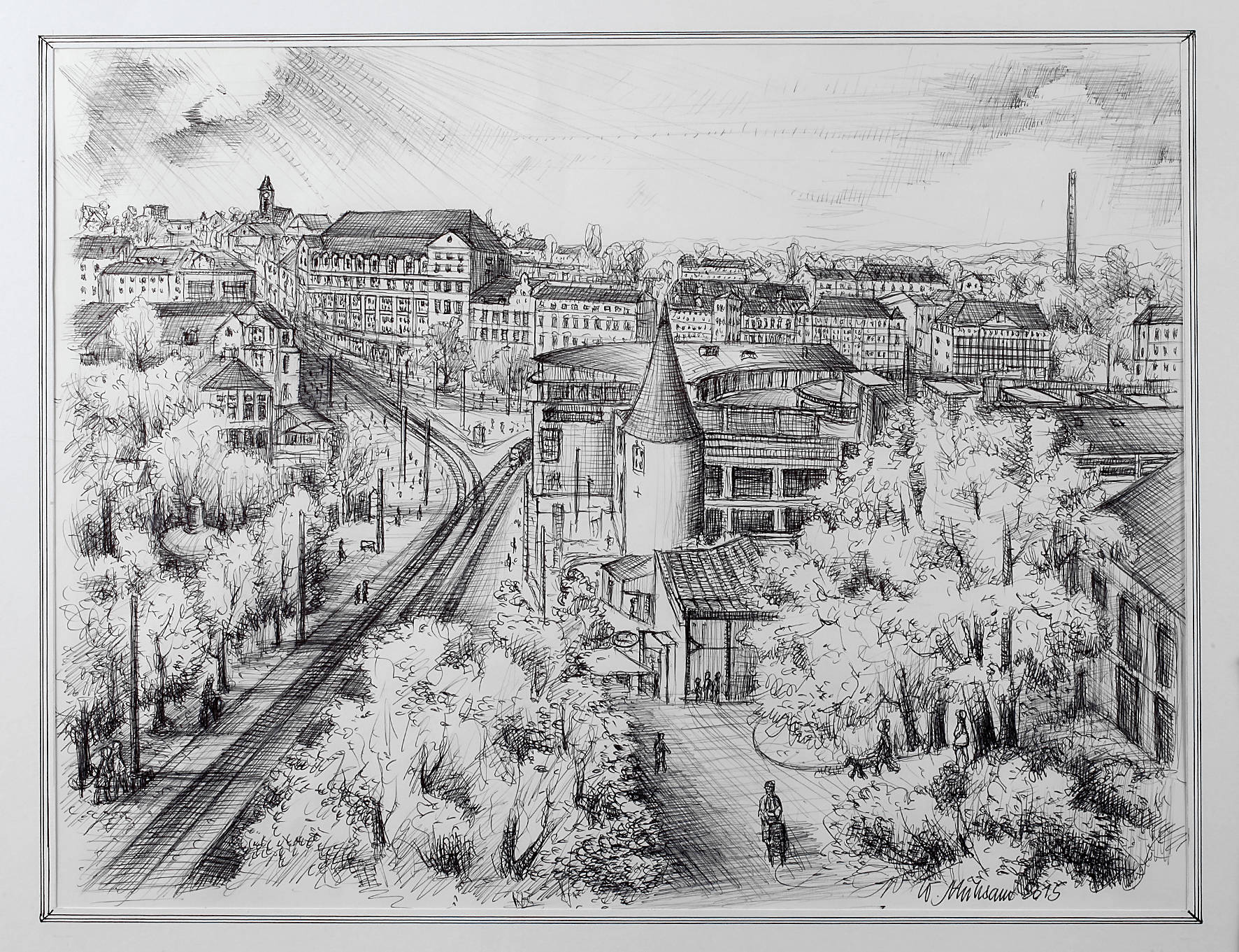 Wilhelm Mühsam, Postplatz in Plauen