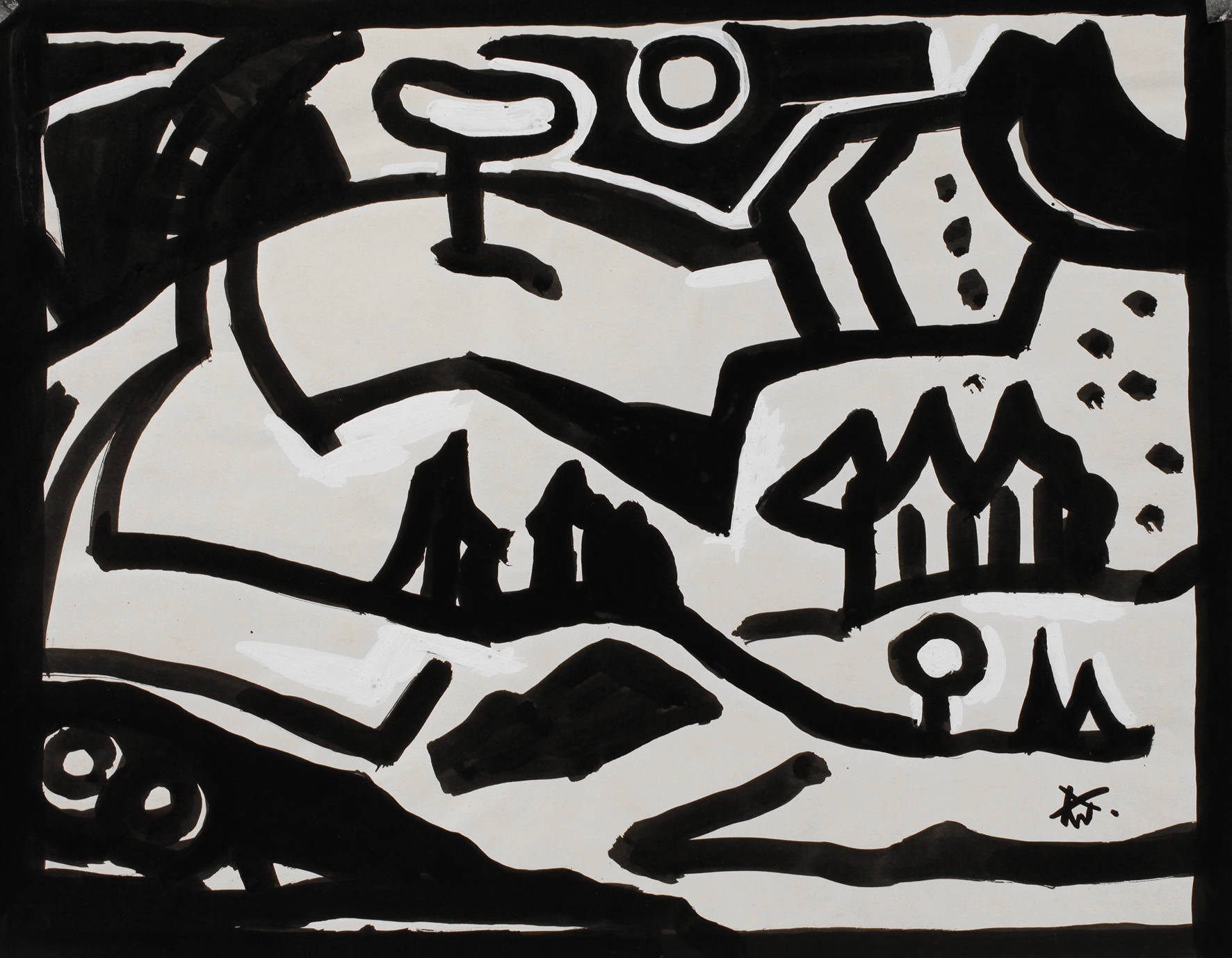 Alexander Wolfgang, Abstrakte Gebirgslandschaft