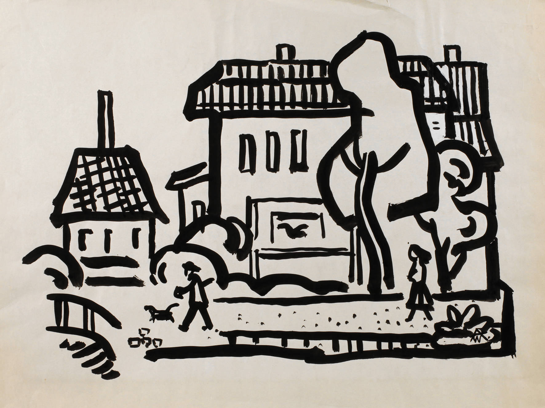 Alexander Wolfgang, Passanten vorm Haus