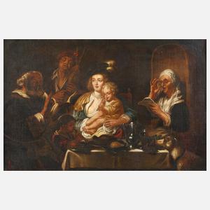 Musizierende Tischgesellschaft nach Jacob Jordaens