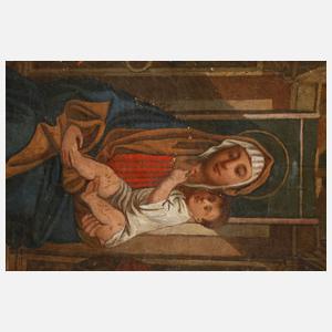 Thronende Madonna mit Jesusknaben